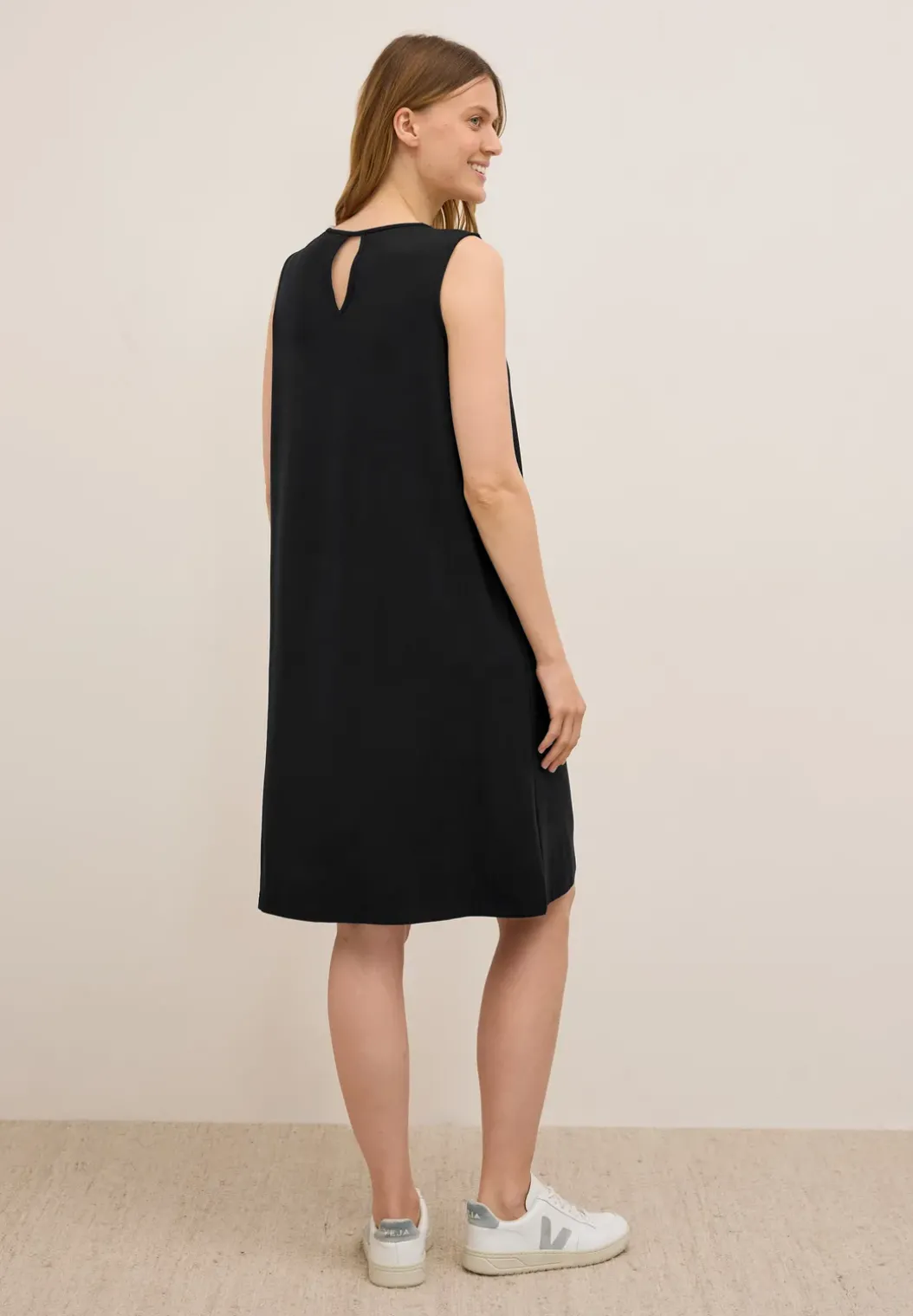 Mouwloze jersey jurk