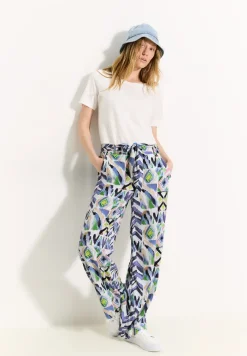 Multicolor print broek