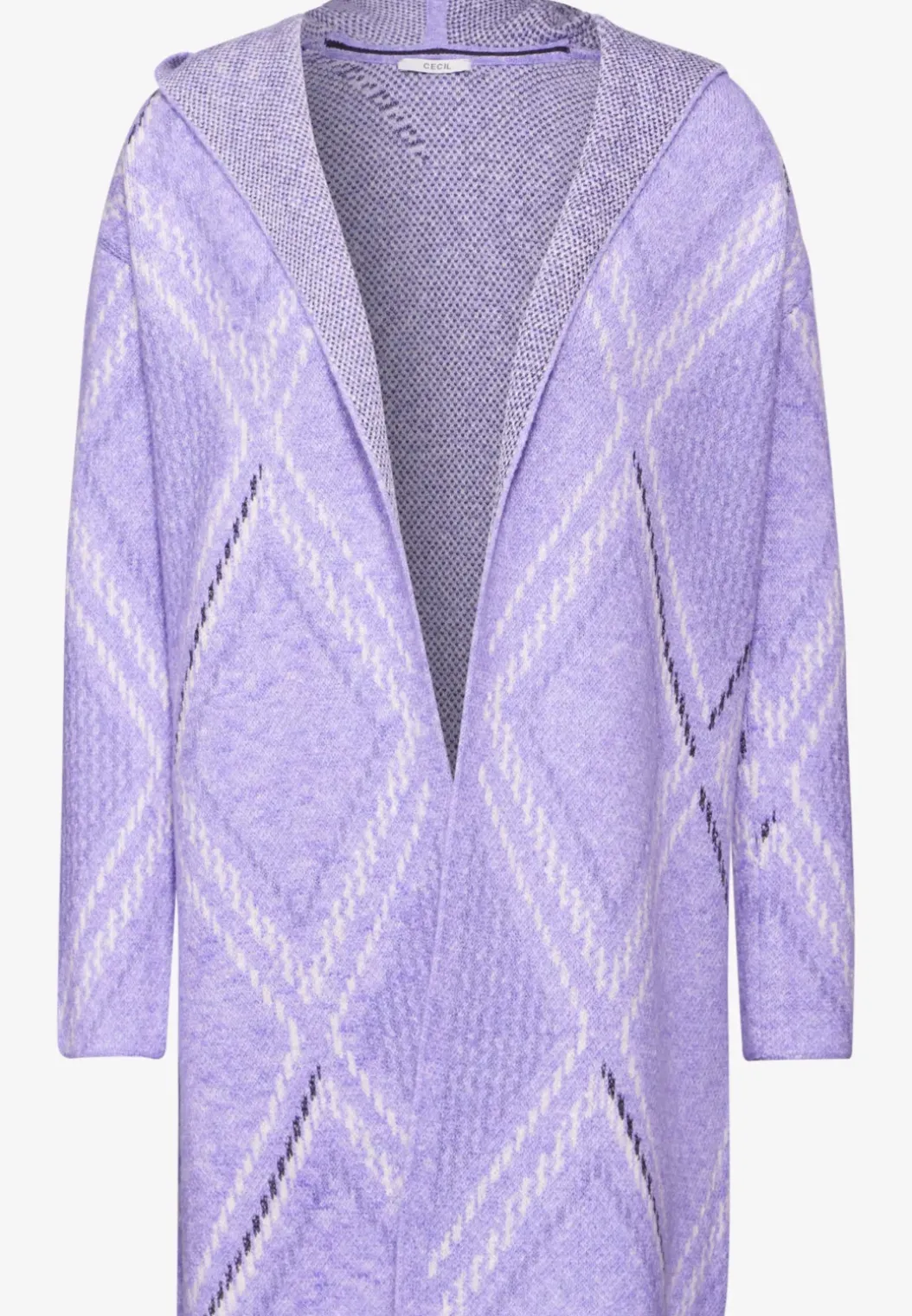 Open vest met capuchon