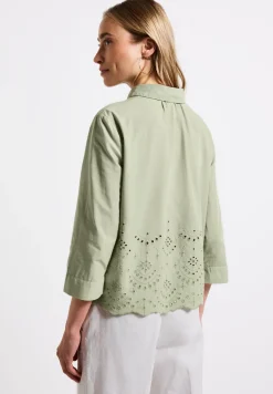 Overhemd blouse met borduursel