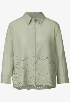 Overhemd blouse met borduursel