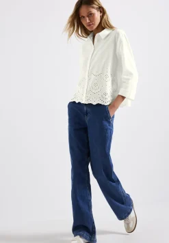 Overhemd blouse met borduursel
