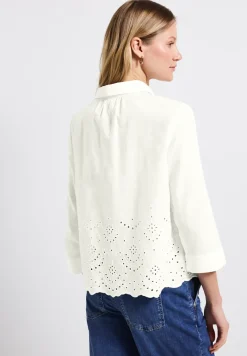 Overhemd blouse met borduursel