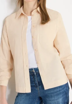 Overhemdblouse in effen kleur