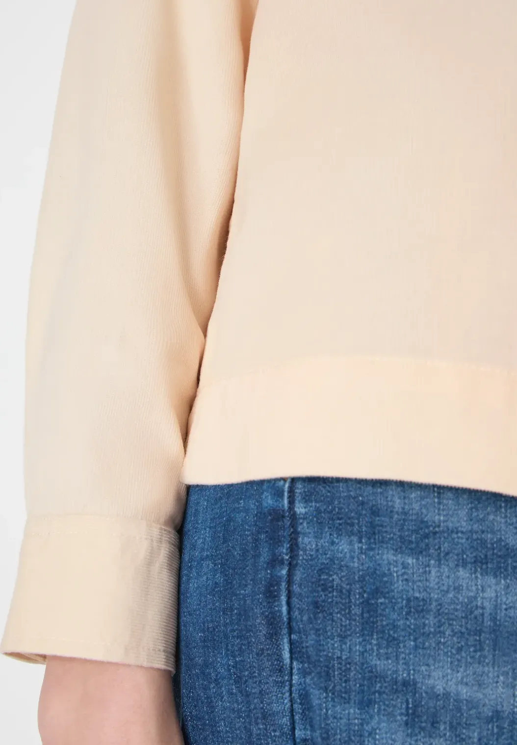 Overhemdblouse in effen kleur