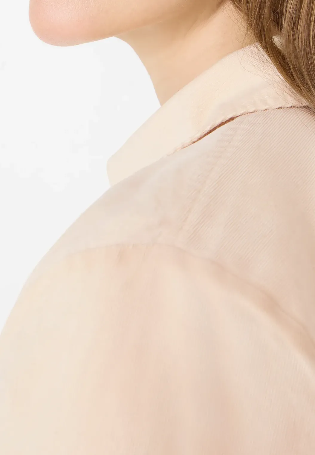 Overhemdblouse in effen kleur