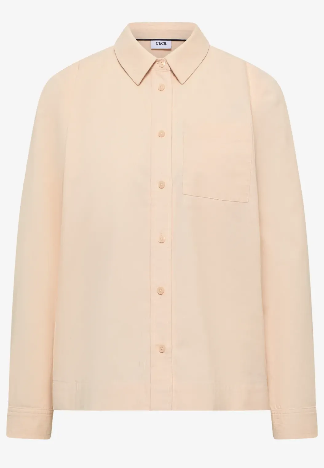 Overhemdblouse in effen kleur