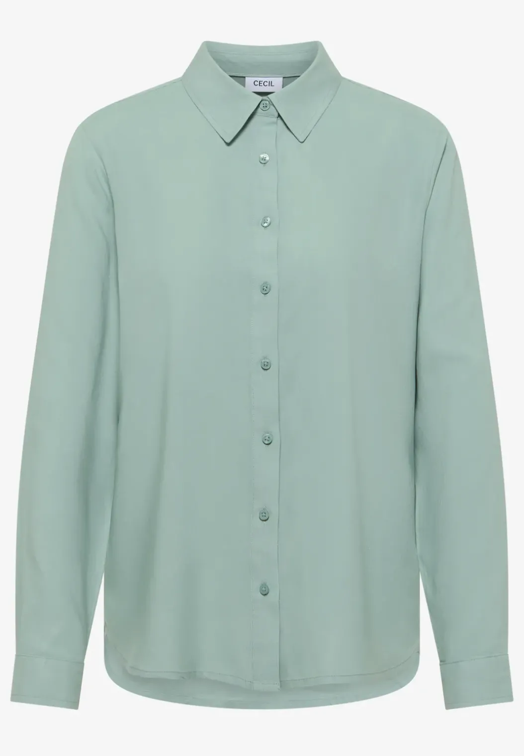 Overhemdblouse in effen kleur