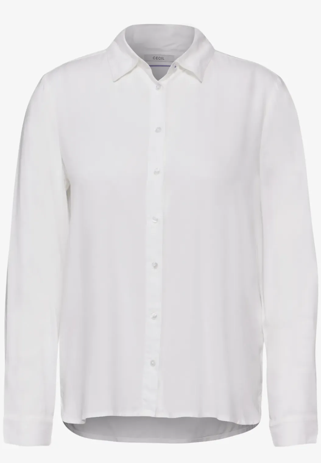 Overhemdblouse in effen kleur