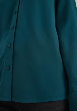 Overhemdblouse in effen kleur