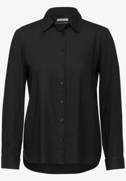 Overhemdblouse in effen kleur
