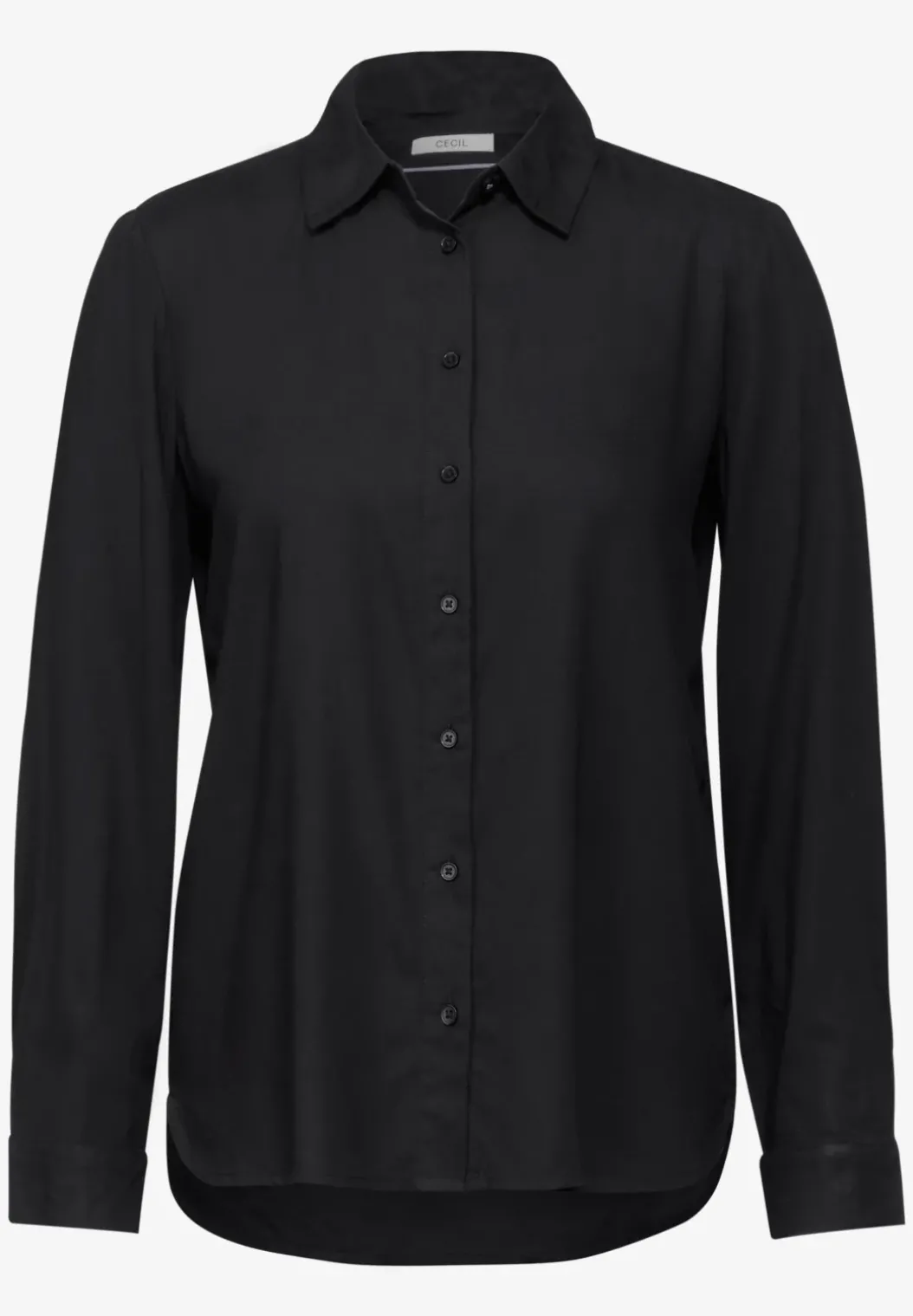 Overhemdblouse in effen kleur