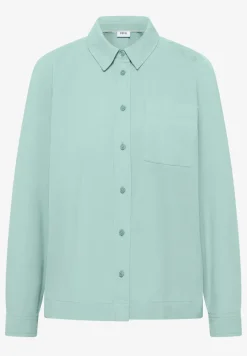 Overhemdblouse in effen kleur