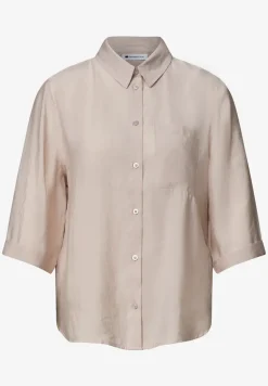 Overhemdblouse met 3/4 mouwen en borstzak