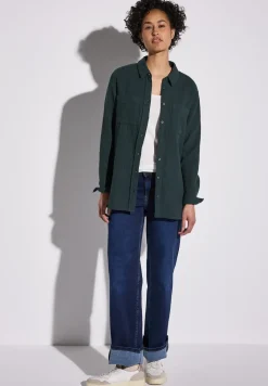 Overhemdblouse met borstzakken