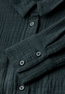Overhemdblouse met borstzakken