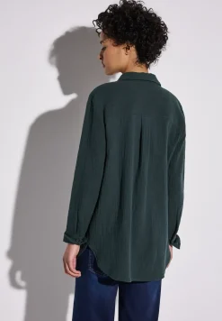 Overhemdblouse met borstzakken