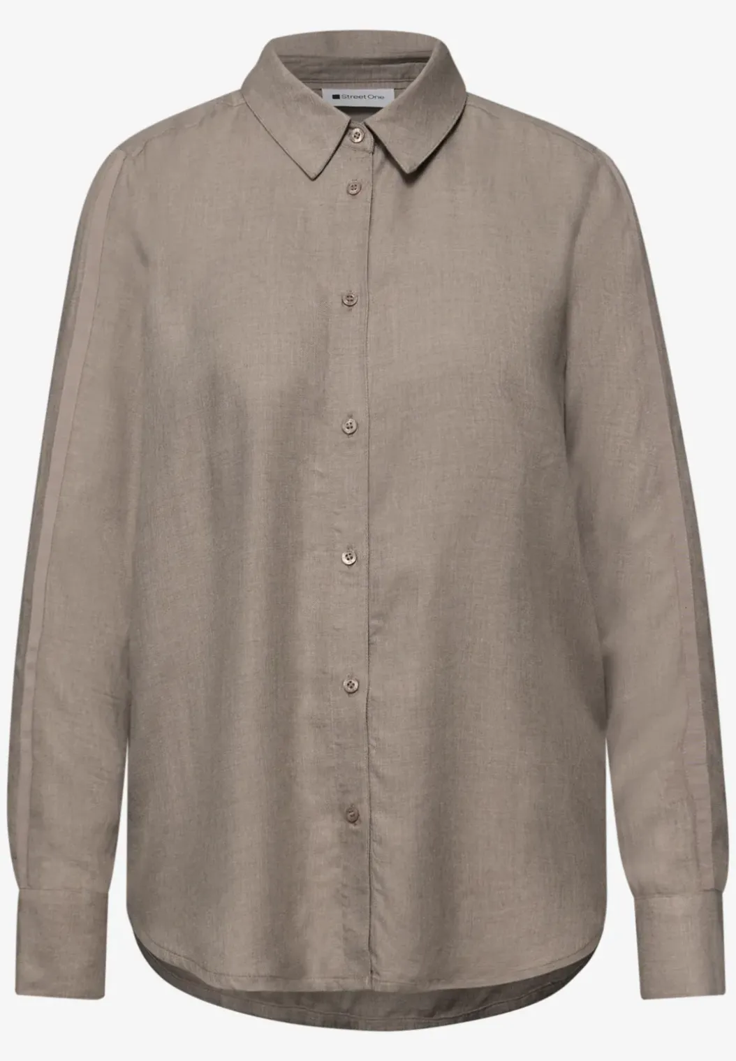 Overhemdblouse met getapete details