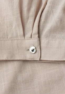 Overhemdblouse met korte mouwen in effen kleur