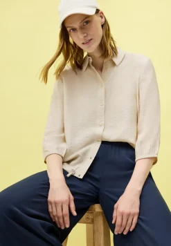 Overhemdblouse met structuur