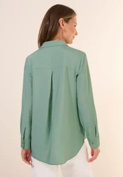 Overhemdblouse met structuur