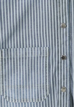 Overshirt met capuchon en strepen