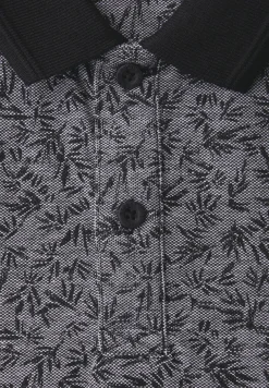 Oxford poloshirt met korte mouwen en print