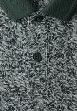 Oxford poloshirt met korte mouwen en print