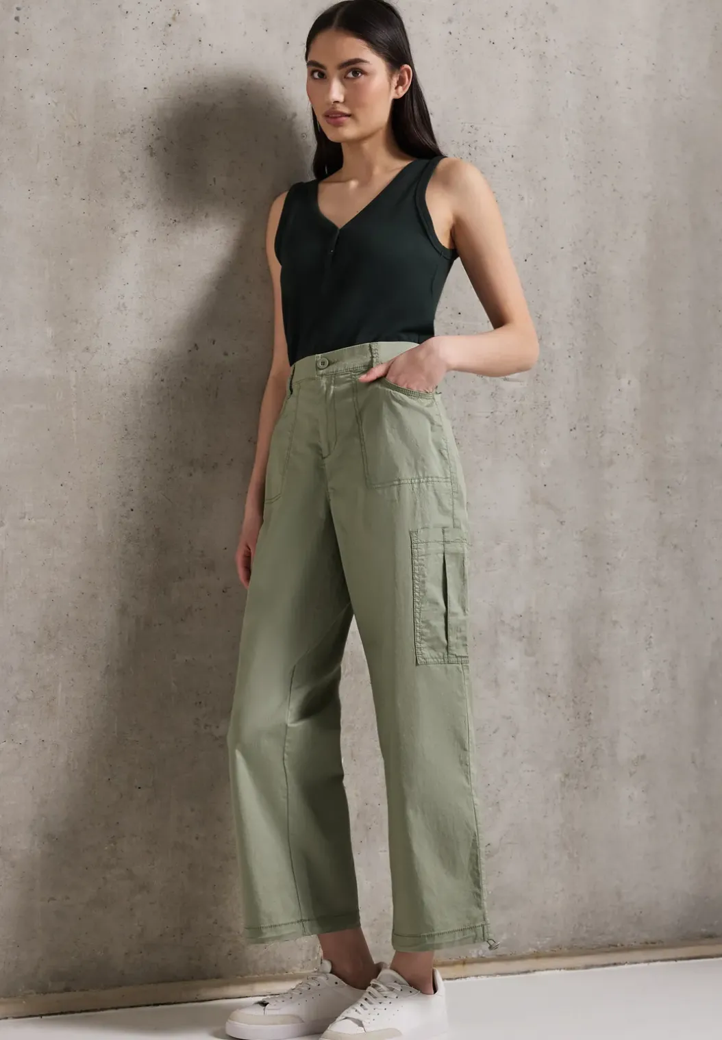 Papertouch broek met rechte pijpen