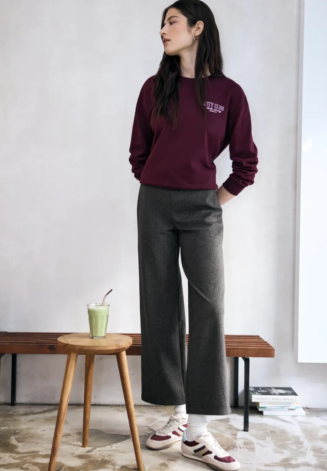 Pinstripe broek Wide Legs