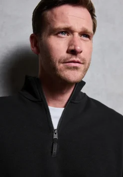 Piqué Troyer sweatshirt