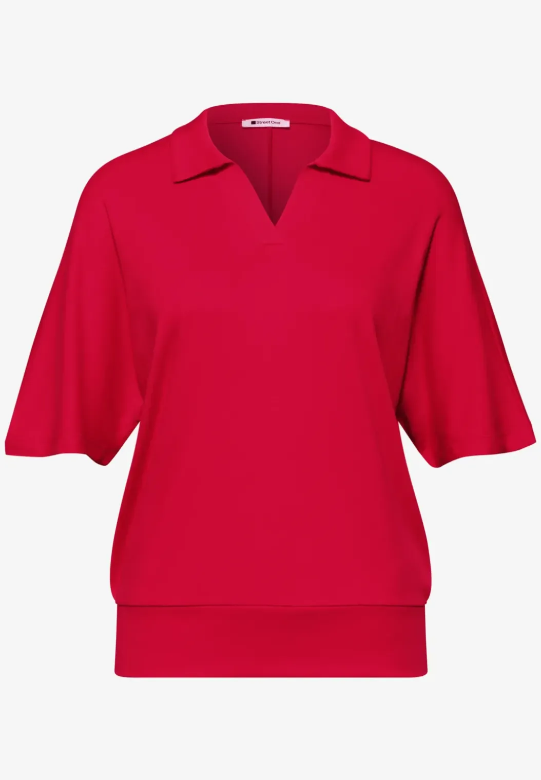 Poloshirt met elastische tailleband