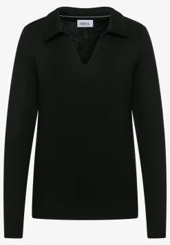 Poloshirt met gebreide look