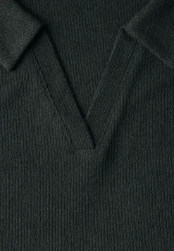 Poloshirt met gebreide look
