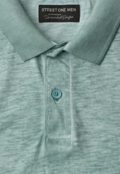 Poloshirt met korte mouwen in garment dye look