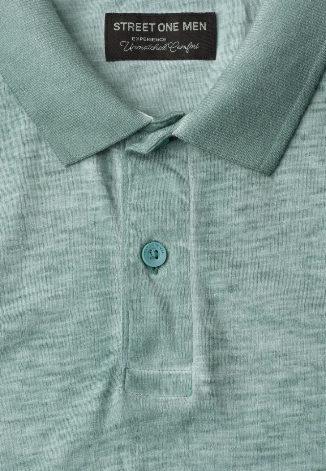 Poloshirt met korte mouwen in garment dye look