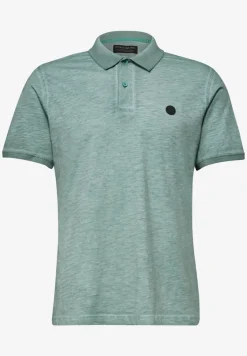 Poloshirt met korte mouwen in garment dye look