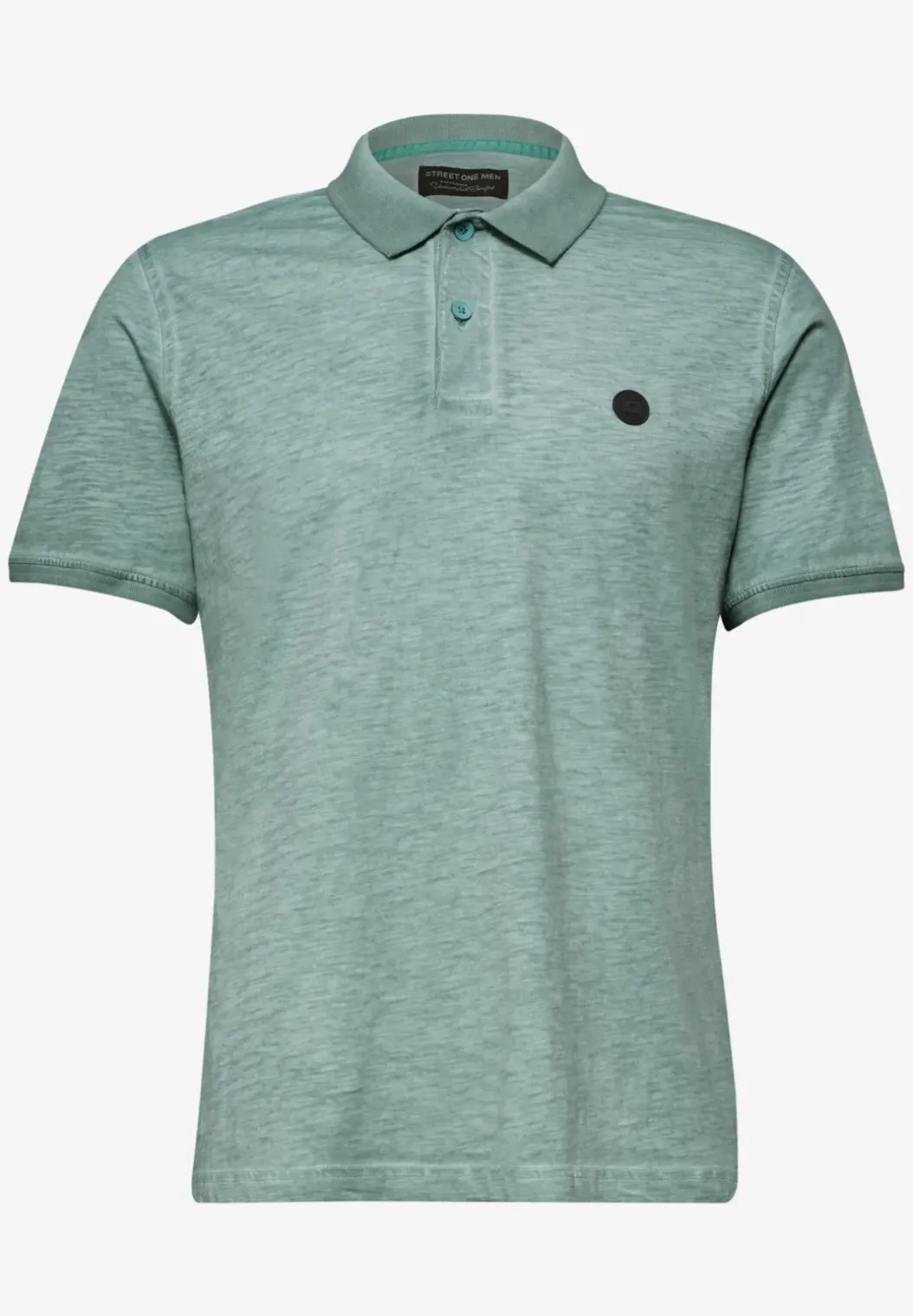 Poloshirt met korte mouwen in garment dye look