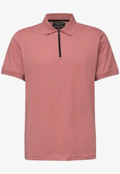 Poloshirt met korte mouwen in een gemêleerde look