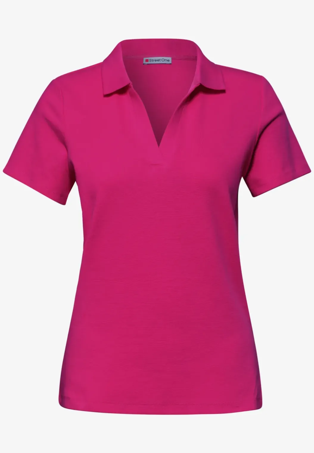 Poloshirt met korte mouwen en gespleten hals