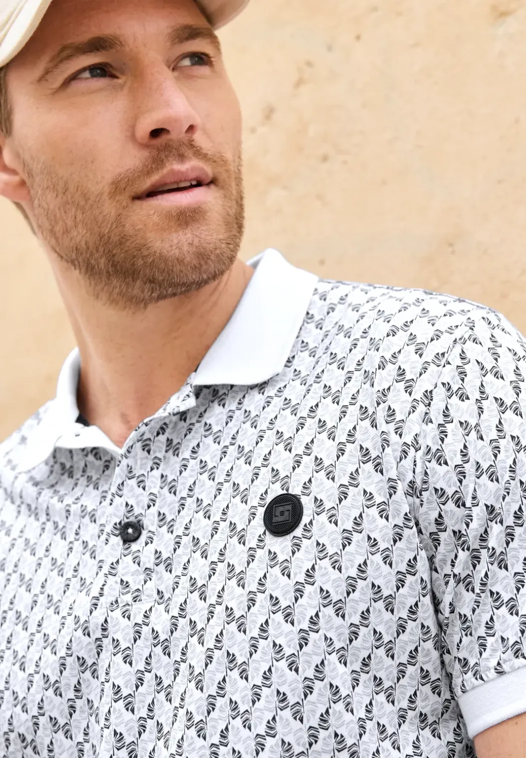 Poloshirt met korte mouwen en all-over print