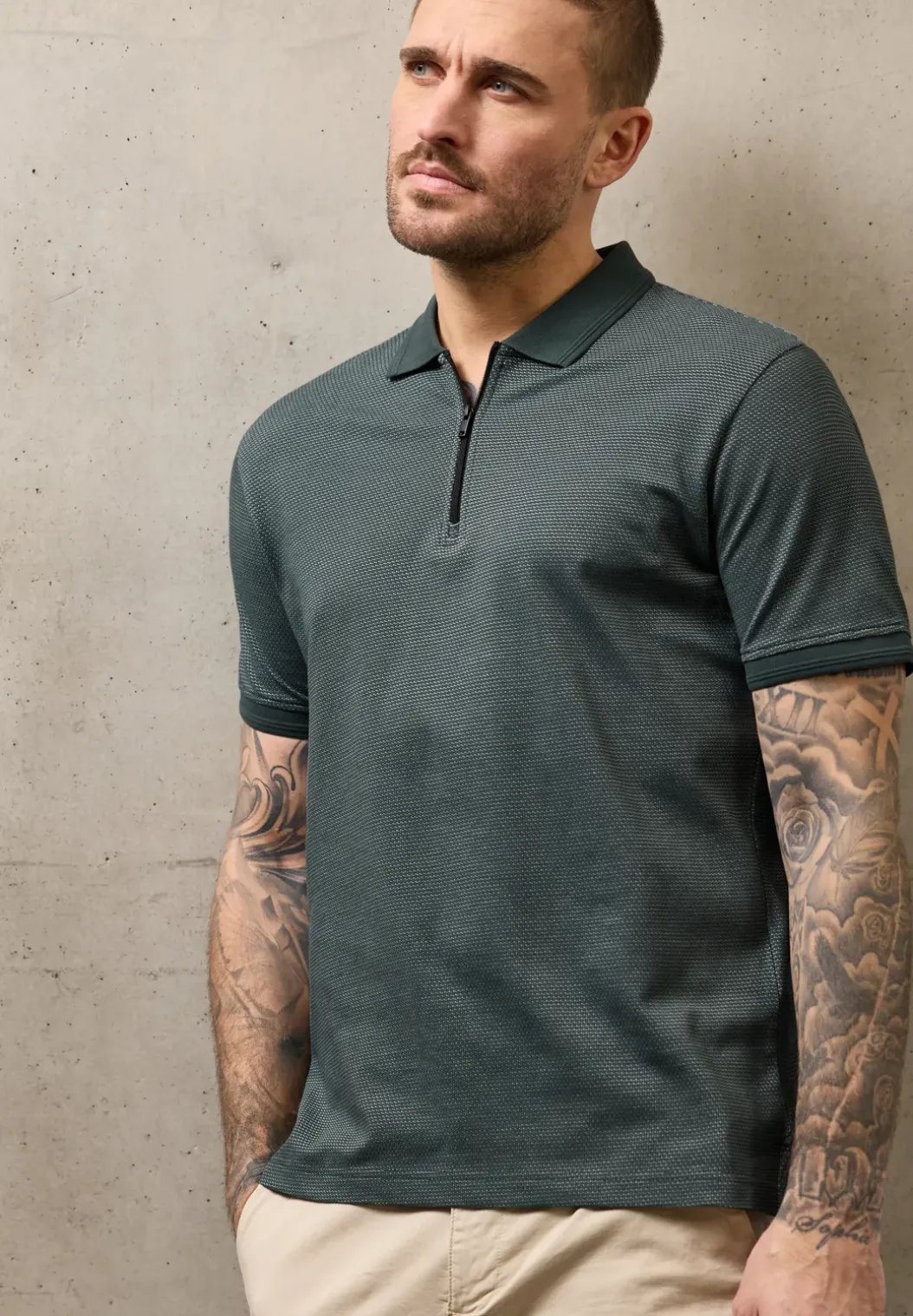 Poloshirt met korte mouwen en rits