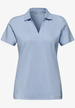 Poloshirt met korte mouwen en gespleten hals
