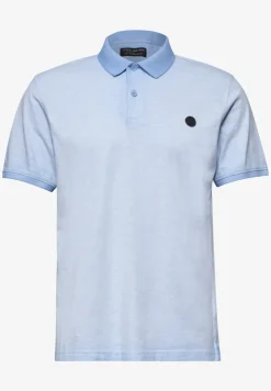 Poloshirt met korte mouwen in garment dye look