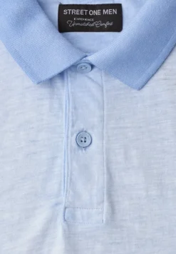 Poloshirt met korte mouwen in garment dye look