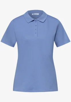 Poloshirt met korte mouwen en geribde structuur