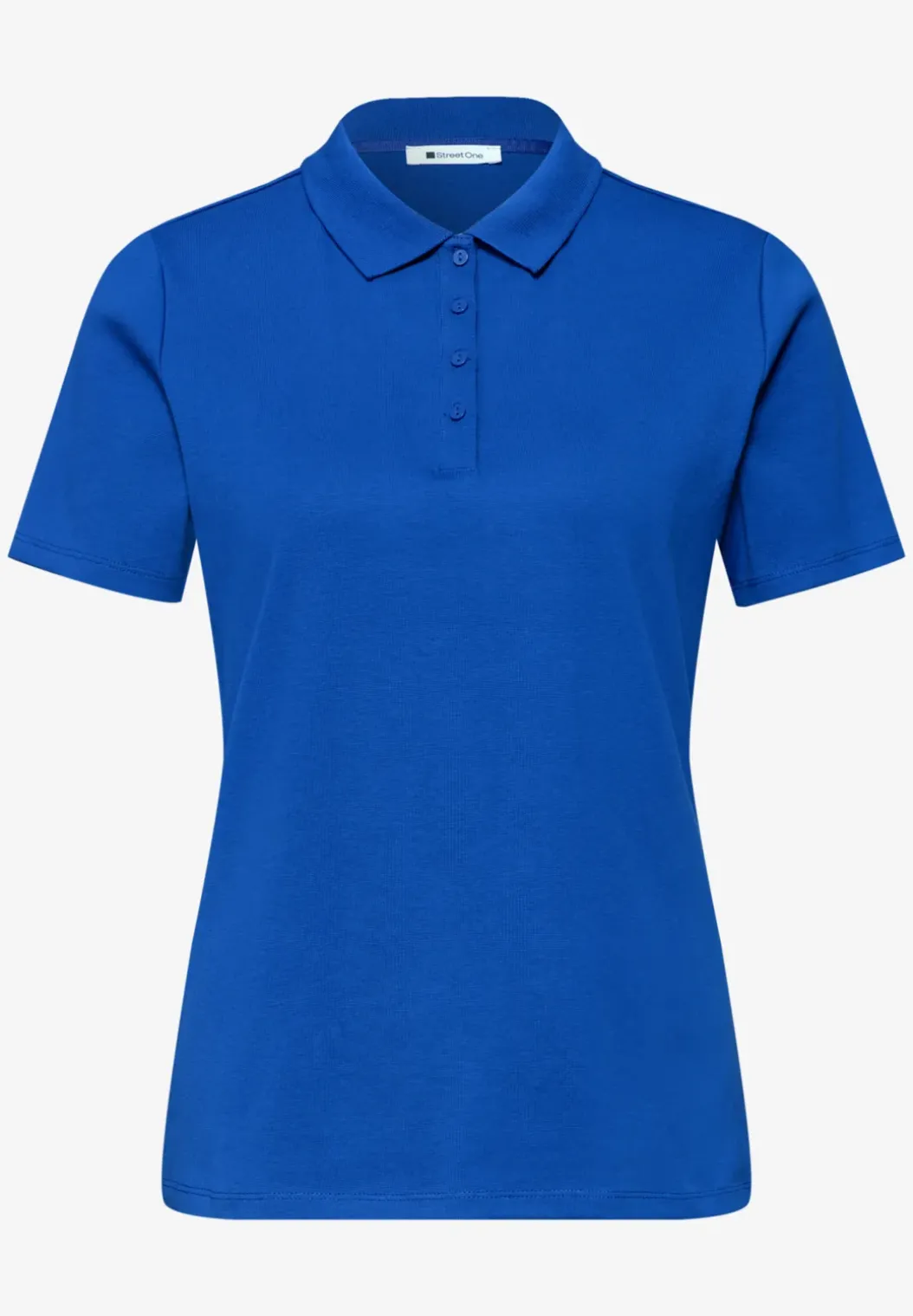 Poloshirt met korte mouwen en geribde structuur