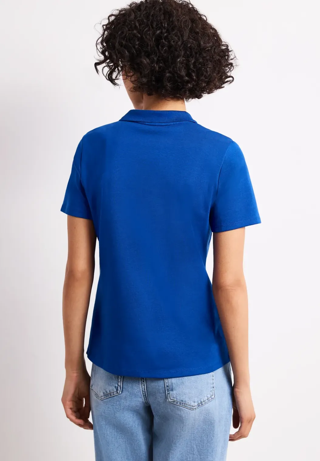 Poloshirt met korte mouwen en geribde structuur