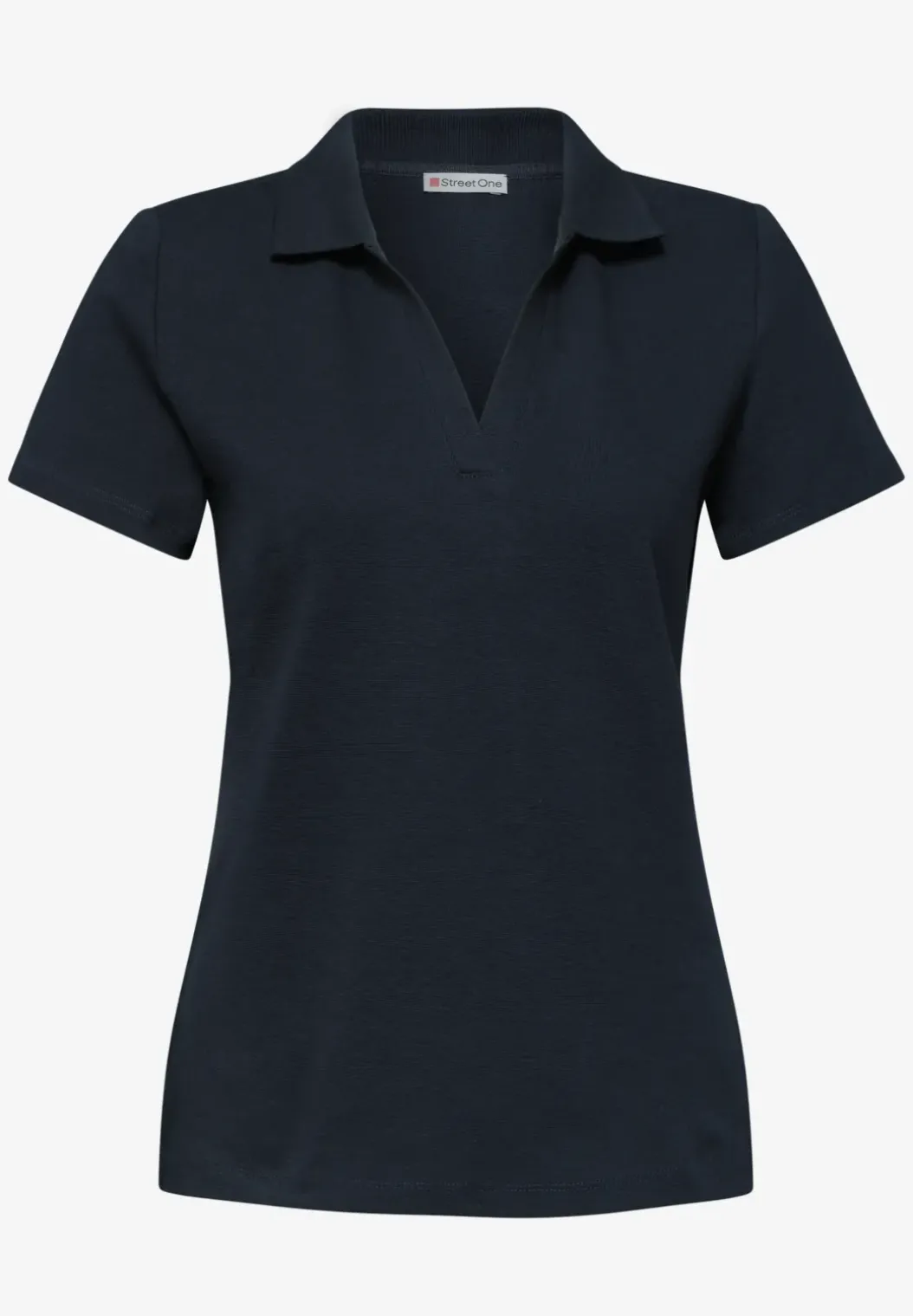 Poloshirt met korte mouwen en gespleten hals