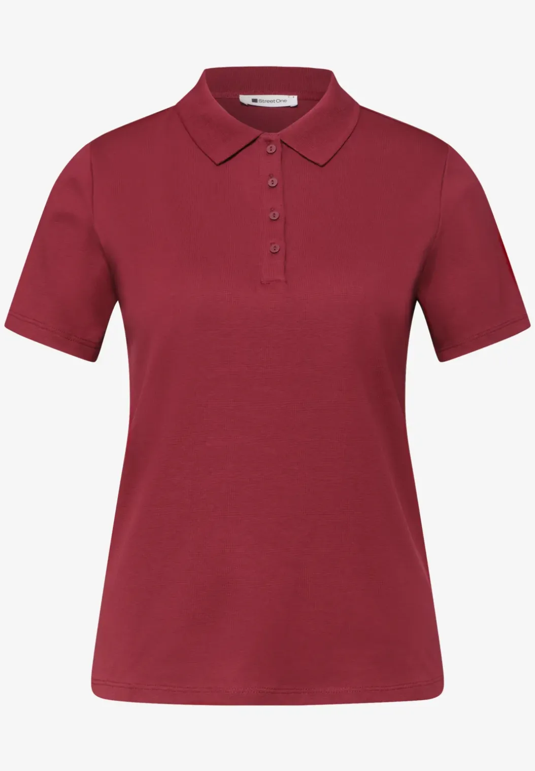 Poloshirt met korte mouwen en geribde structuur
